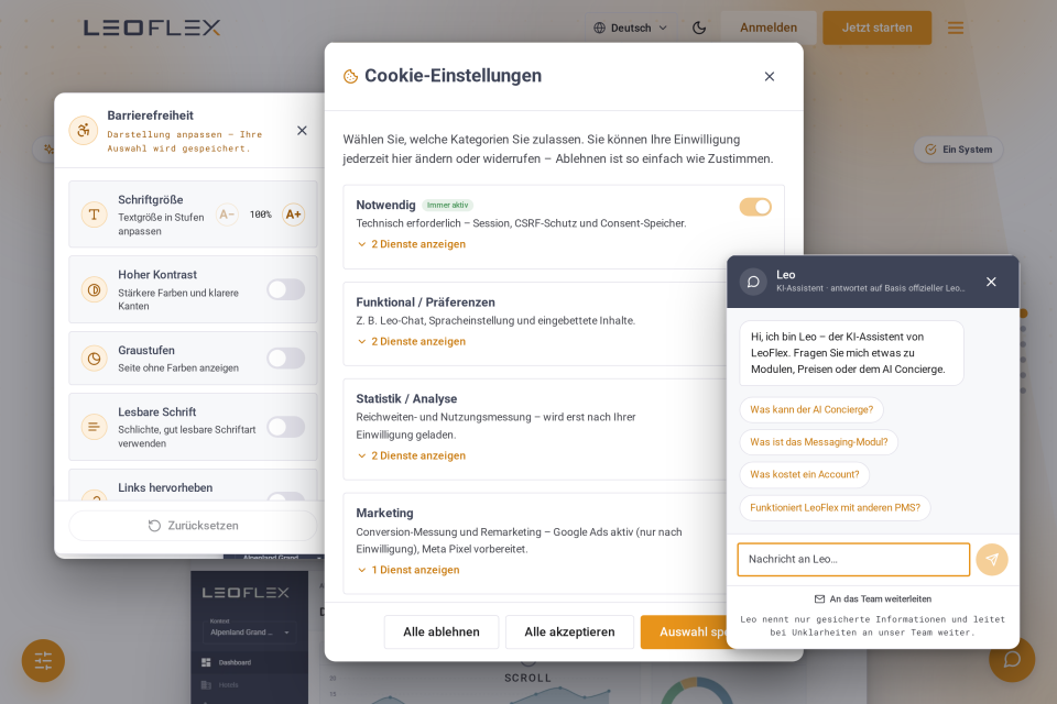 Dieselben drei Helfer im hellen Design